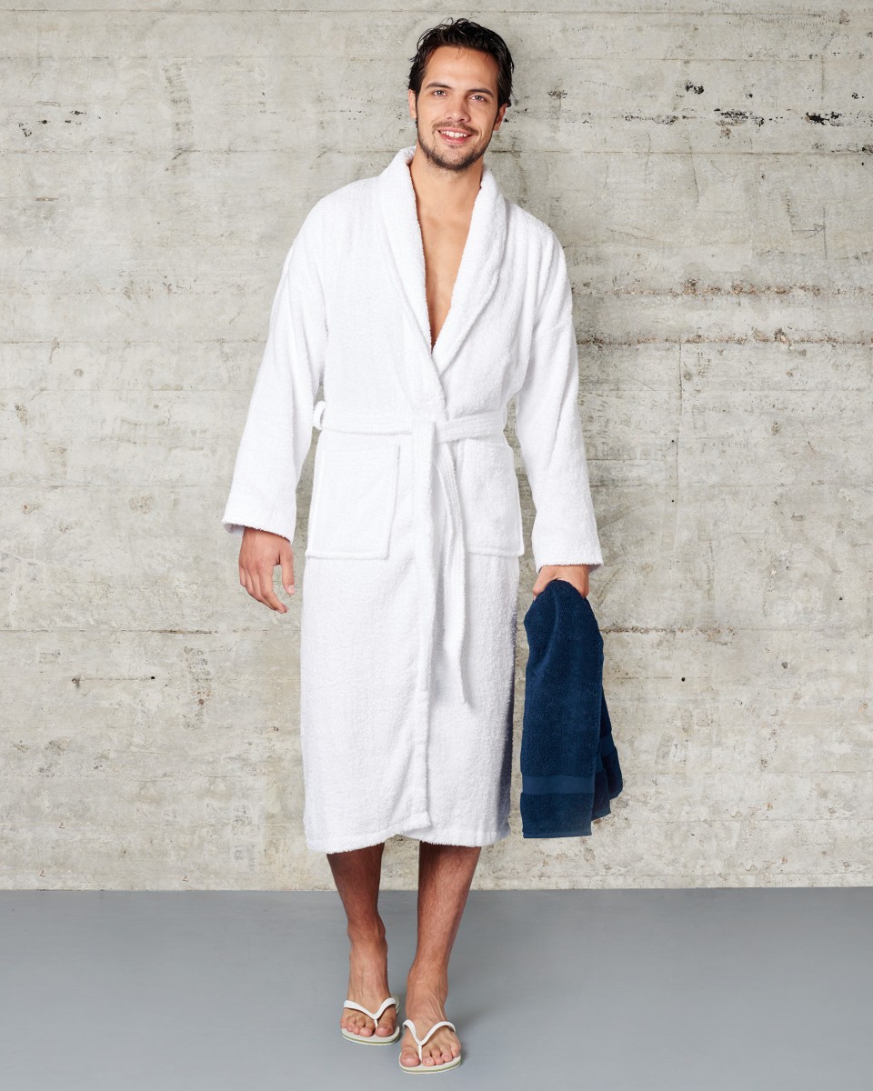 380gsm 100 Cotton Bath Robe Embroidered Workwear UK