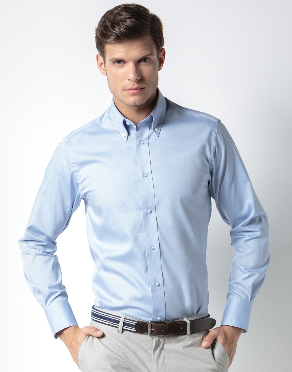 Embroidered Workwear Tailored Fit Premium Short Sleeve Oxford Shirt