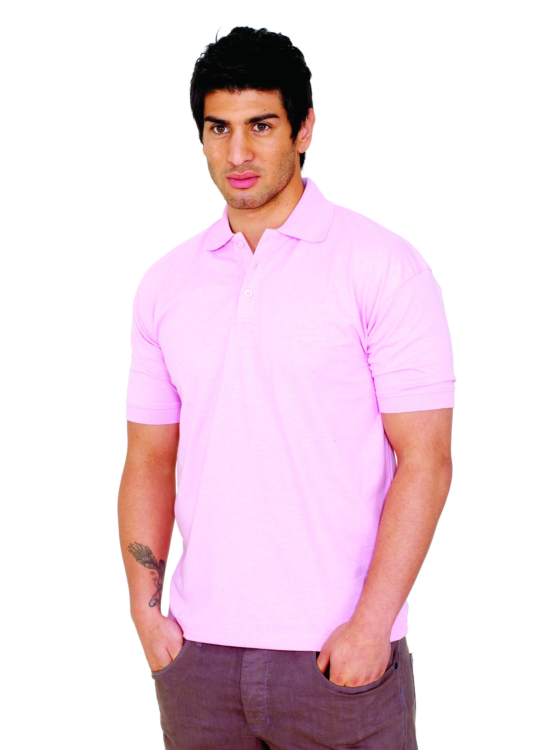 A 100 cotton polo shirt with a contemporary jersey knit suitable for A 100 cotton polo shirt with a contemporary jersey knit suitable for